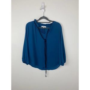 Active USA blouse size S color teal black tie